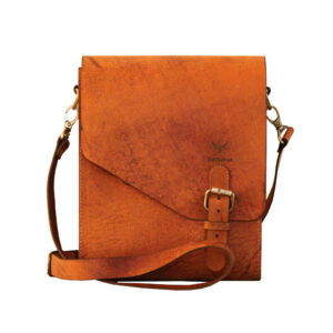Handgemaakte Leren Crossbody Tas – Honey Editie