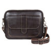 Handgemaakte Leren Crossbody Tas – Khazan Editie (Zwart)