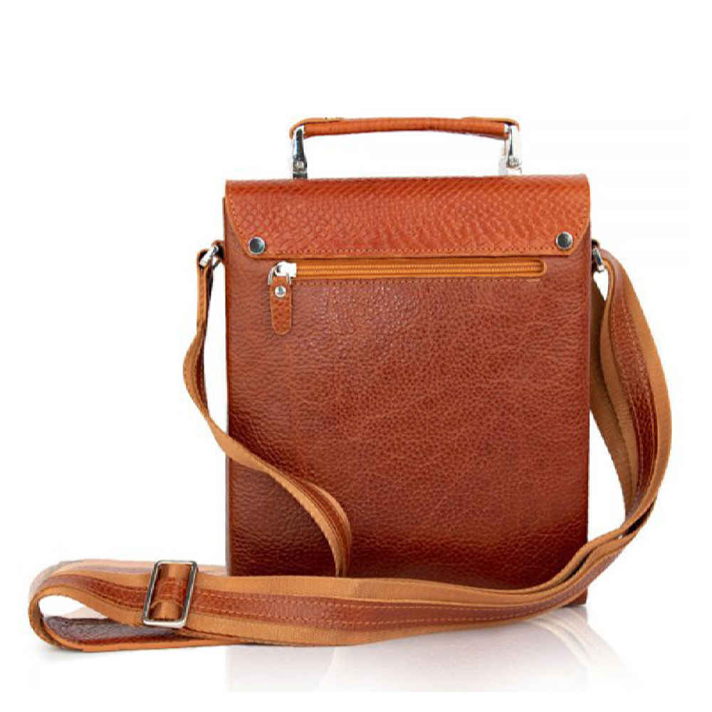 Leren Messenger Schoudertas – Model Nahal (Bruin)