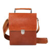 Leren Messenger Schoudertas – Model Nahal (Bruin)