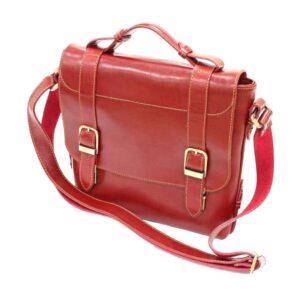 Leren Messenger Schoudertas – Model Rozhe (Rood)