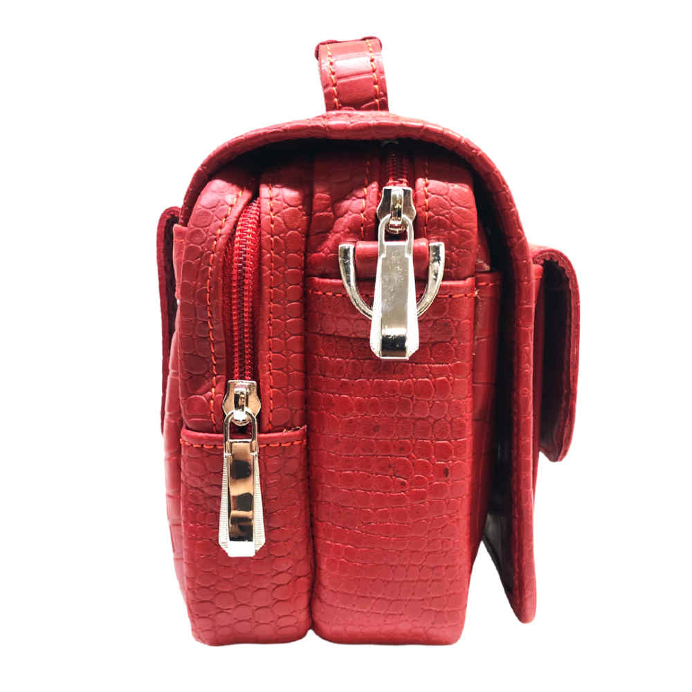 Leren Messenger Schoudertas – Model Sorkh (Rood)