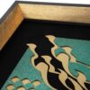 Ingelijst Perzische Marquetry Kalligrafie Metaal Koperen Kunst Man