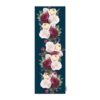 Perzische Fluwelen Tafelloper Bahar - Blauw Bloemenpatroon