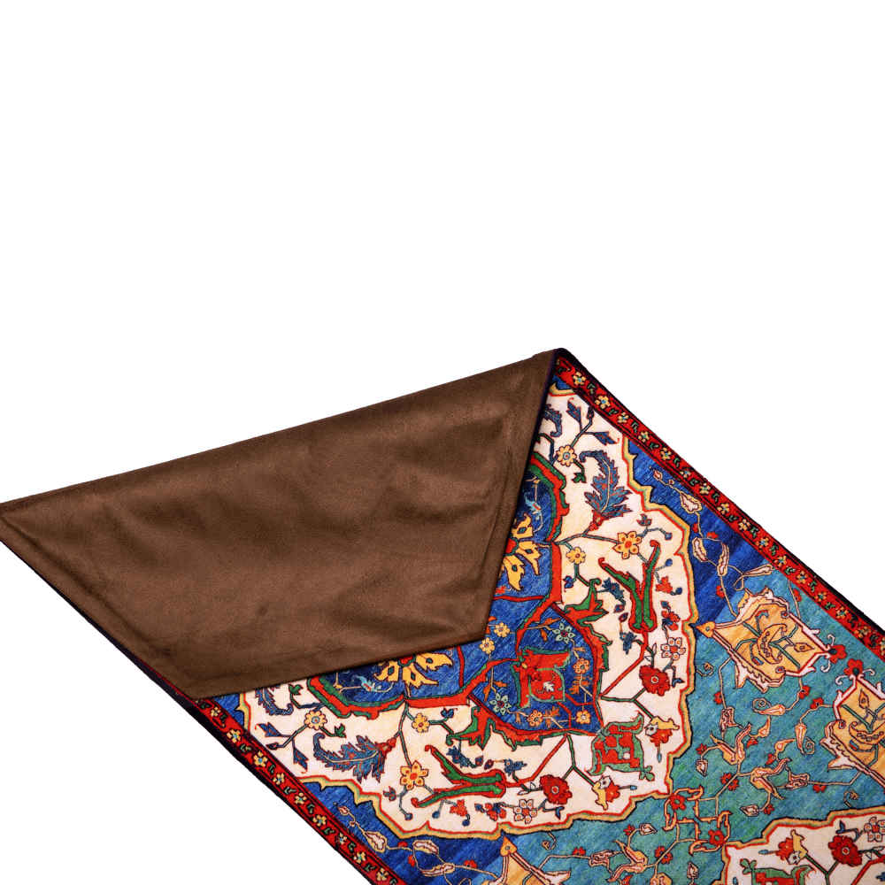 Perzische Fluwelen Tafelloper Haris – Blauw Elegance