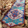 Perzische Fluwelen Tafelloper Haris - Blauw Elegance