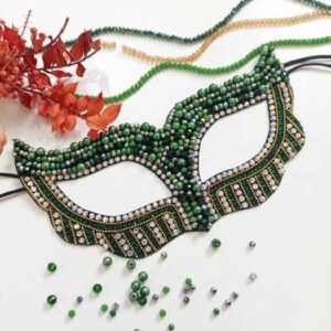 Handgemaakt Beaded Battoulah Masker – Golf Burqa Pearly Model