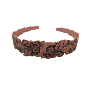 Artistieke Koperen Armband – Bloemen Affirmatie Stijl