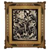 Handgemaakt Ingelijst Perzisch Gegraveerd Koperkunstwerk Gooya – Traditionele Wanddecoratie