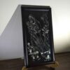 Ingelijst Perzisch gegraveerd metalen kunstwerk – Madar