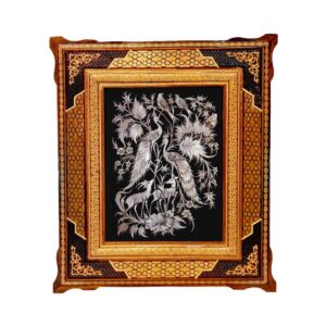 Handgemaakt Ingelijst Perzisch Gegraveerd Koperkunstwerk Zoha – Traditionele Wanddecoratie