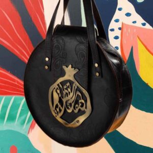 Handgemaakte leren crossbody tas – Perzisch Anar ontwerp