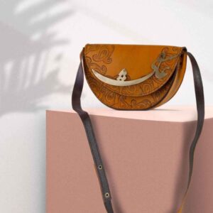 Luxe handgemaakte leren crossbody tas – Asheghi ontwerp