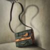 Handgemaakte Leren Crossbody Tas – Vogels Ontwerp