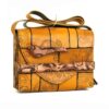Handgemaakte Leren Crossbody Tas – Vogels Ontwerp