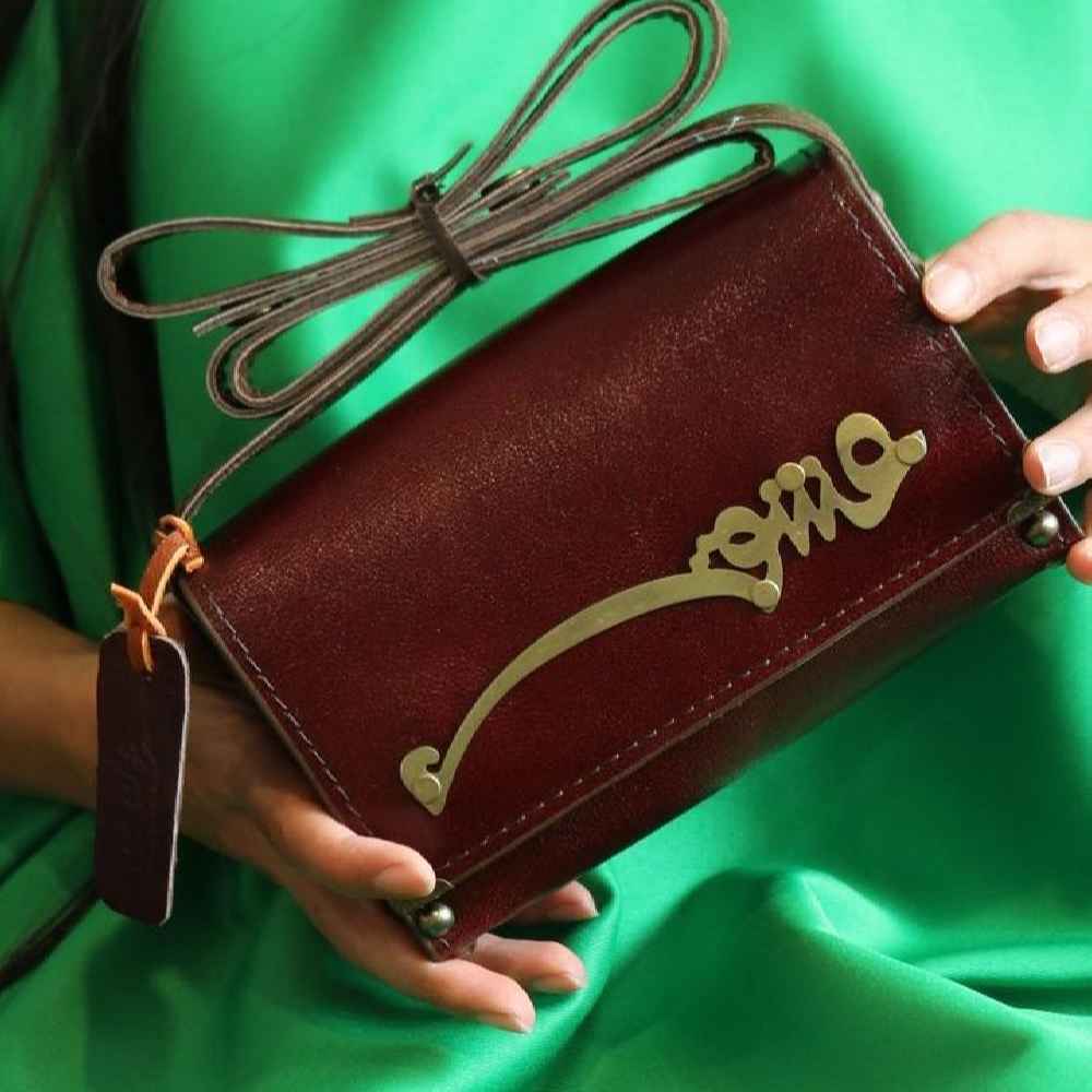Luxe handgemaakte leren crossbody tas – Perzisch Eshgh