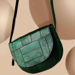 Luxe handgemaakte leren crossbody tas – Kheshti editie