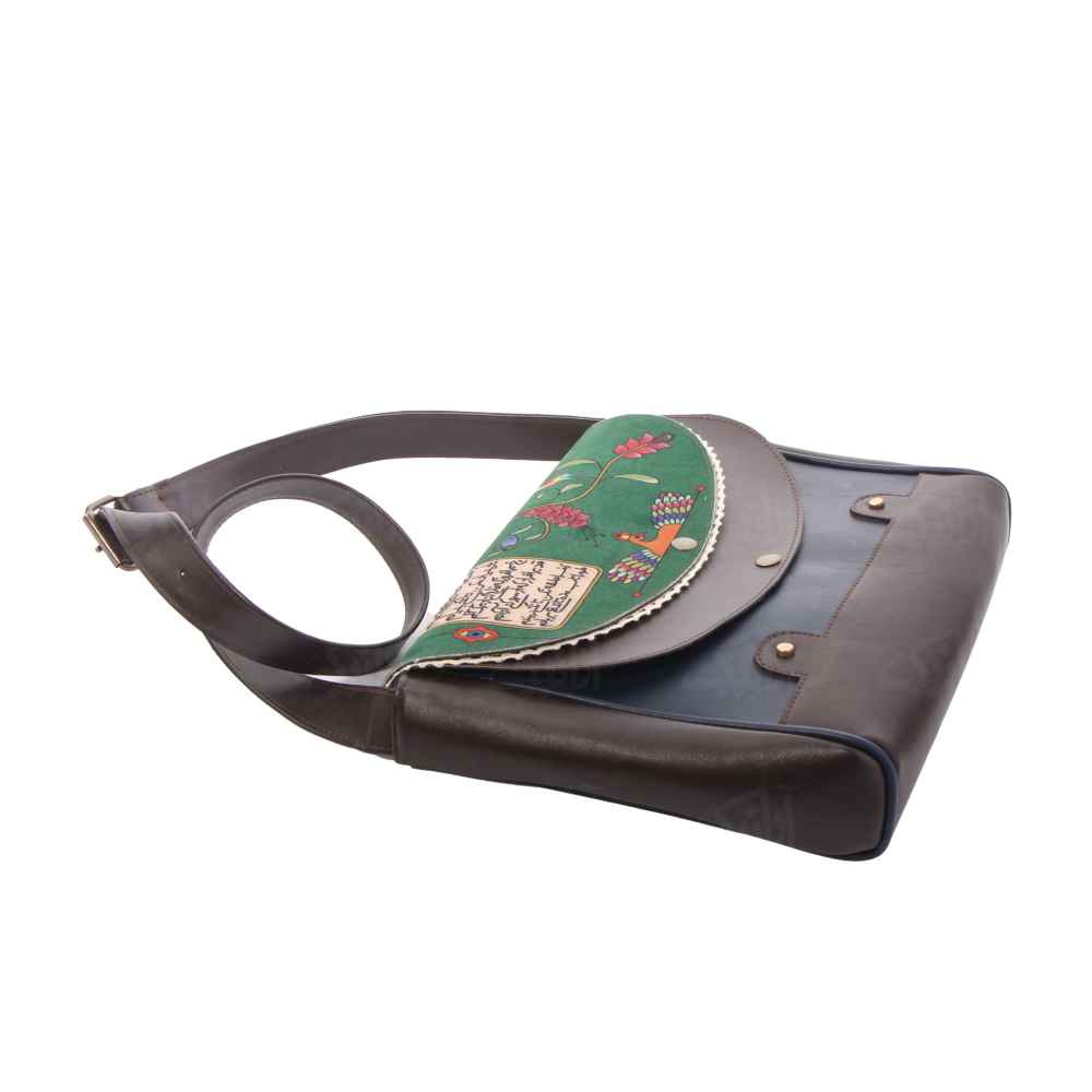 Handgemaakte Leren Crossbody Schoudertas – Perzisch Zolf