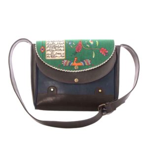 Handgemaakte Leren Crossbody Schoudertas – Perzisch Zolf