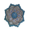Decoratieve Koperen Schotel Handgeschilderd met Perzische Minakari Emaille Atrin