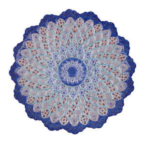 Decoratieve Koperen Schotel Handgeschilderd met Perzische Minakari Emaille Azar