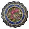 Decoratieve Koperen Schotel Handgeschilderd met Perzische Minakari Emaille Bloemmotief