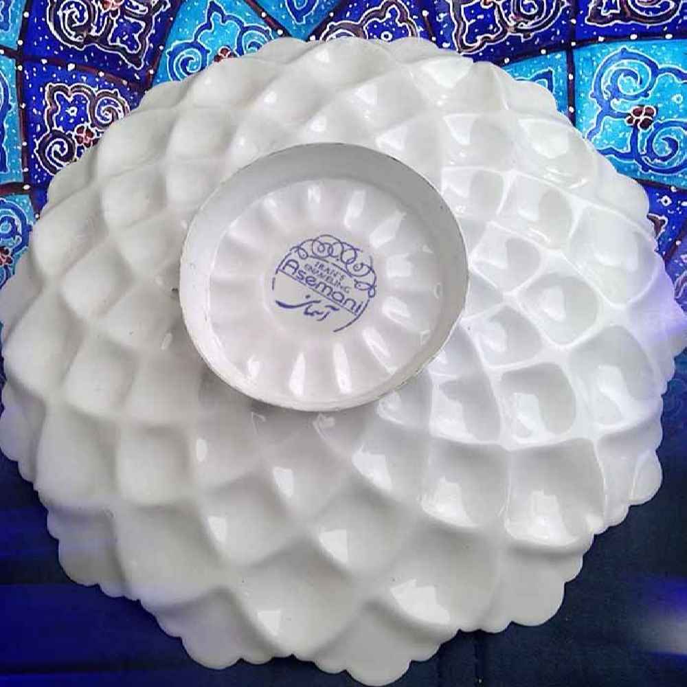 Decoratieve Koperen Schotel Handgeschilderd met Perzische Minakari Emaille Ahoora