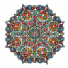 Decoratieve Aardewerk Schotel Handgeschilderd met Perzische Minakari Emaille Borzoo