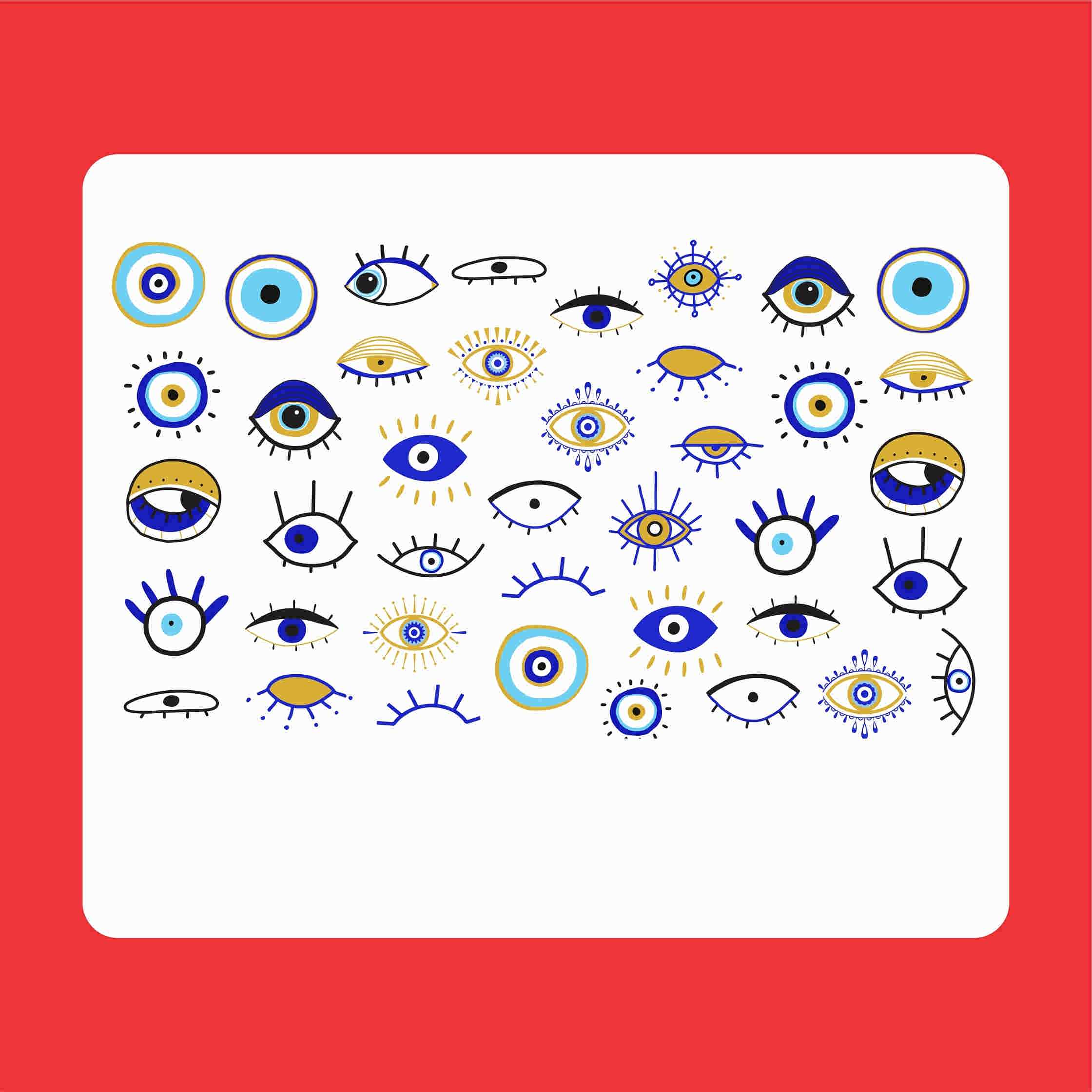 Boze Oog Nagelstickers – Cheshm Nazar Design