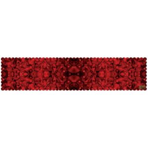 Perzische Fluwelen Tafelloper Saltanati – Rood Koninklijk Design