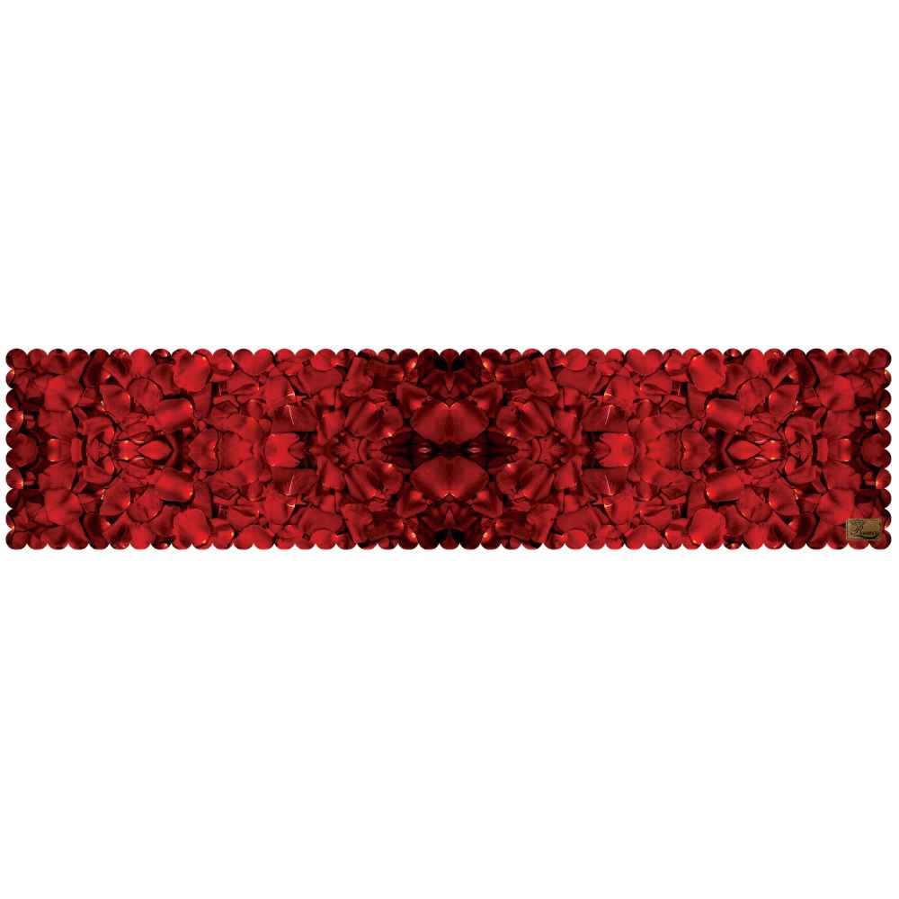 Perzische Fluwelen Tafelloper Saltanati – Rood Koninklijk Design