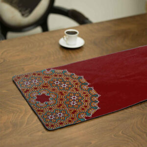 Perzische Fluwelen Tafelloper Shams II – Rood Elegance Design