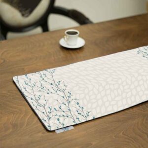 Perzische Fluwelen Tafelloper Negar – Wit Modern Design