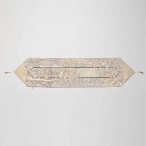 Perzische Fluwelen Tafelloper Sima – Wit Elegance Design