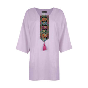Perzische Stijl Dames Paarse Tuniek Top Model Soona