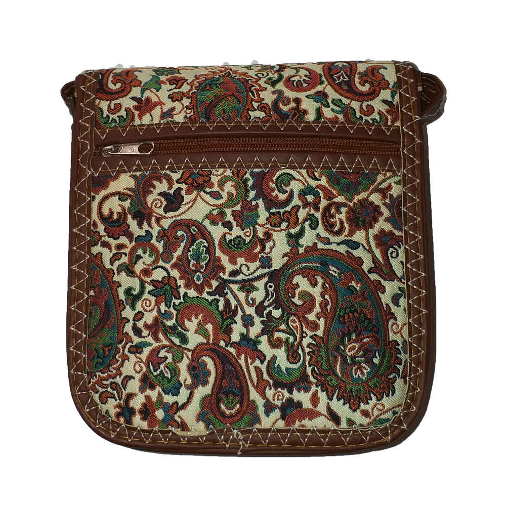 Perzische Termeh Crossbody Schoudertas met Boheemse Design – Donya