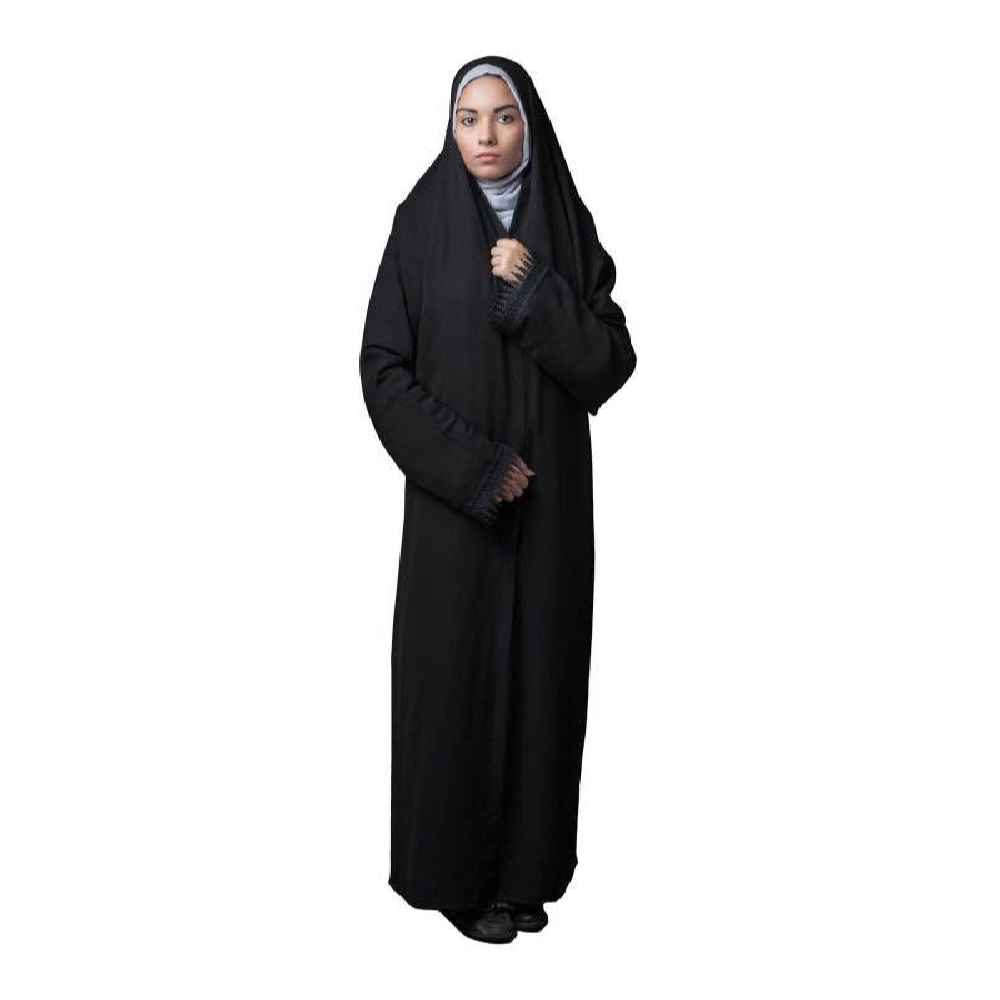 Zwarte chador-abaya uit Iran – Volledig bedekkende islamitische hijab (Nikzad)