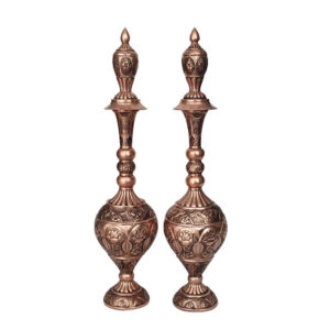 Decoratieve Koperen Fles Handgemaakt Perzisch Gegraveerd Parseh (2x)