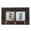Keramische muur sleutelhanger – met houten lijst & Rumi’s gedicht