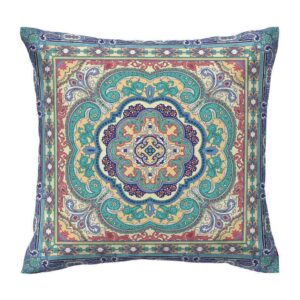 Blauwe Etnische Velvet Kussenhoezen – Asma Ontwerp (Set van 2)
