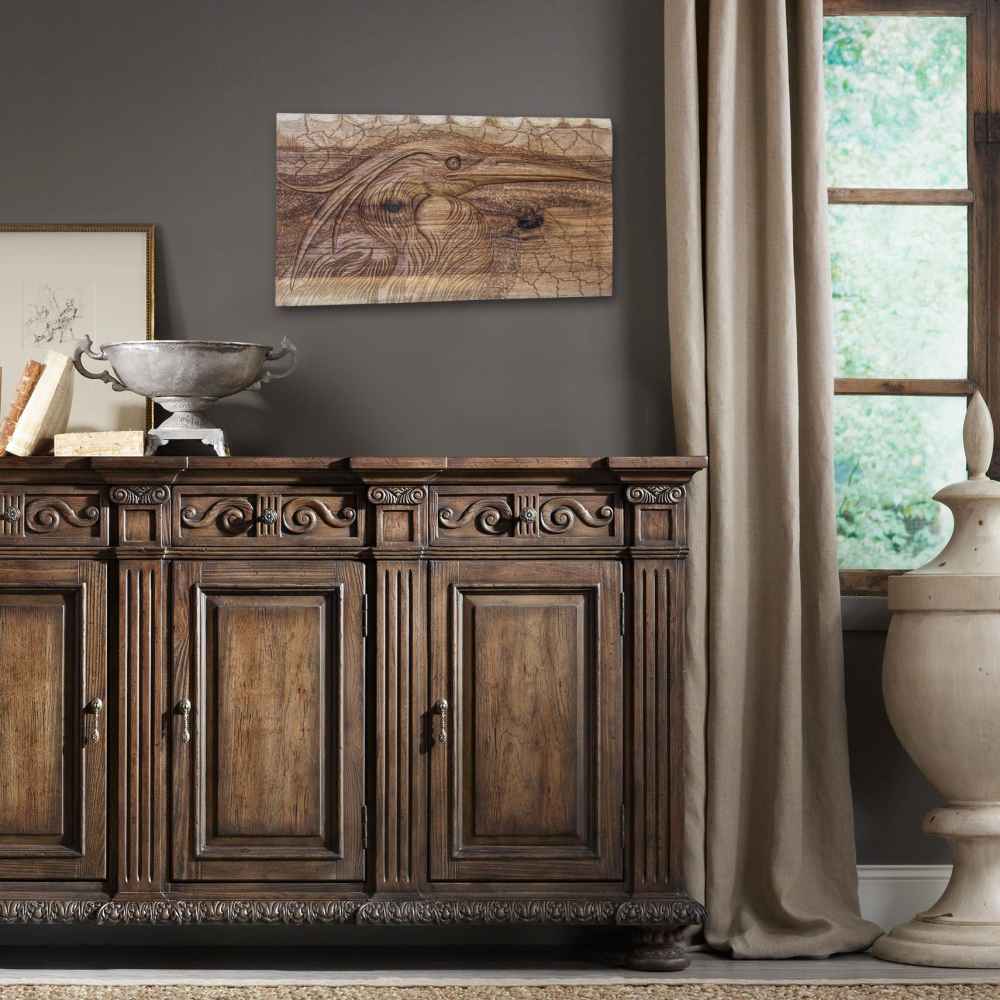 Gesneden Houten Wandkunst Model Pelikaan
