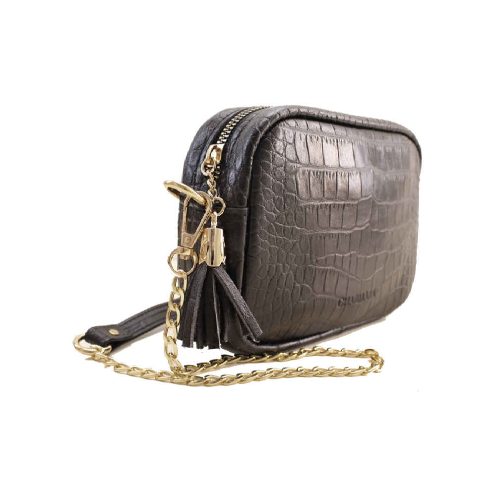 Handgemaakte Leren Crossbody Tas – Charmara Editie (Geel)