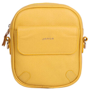 Handgemaakte Leren Crossbody Tas – Yellow Janta Editie