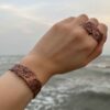 Koperen Sieradenset Bahar - Armband & Ring - Bloemenpatroon