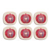 Nargol Granaatappel Onderzetters – Ronde Artistieke Houten Glasonderzitter Set