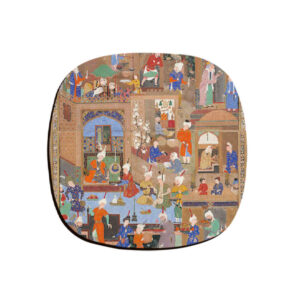 Onderzetters set met Perzisch geïnspireerd artistiek design Qajari