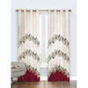 Geprinte Fluwelen Gordijn met Ringen – Floral