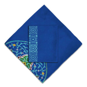 Fluwelen Reisgebedskleed – Blauw Eslimi Design
