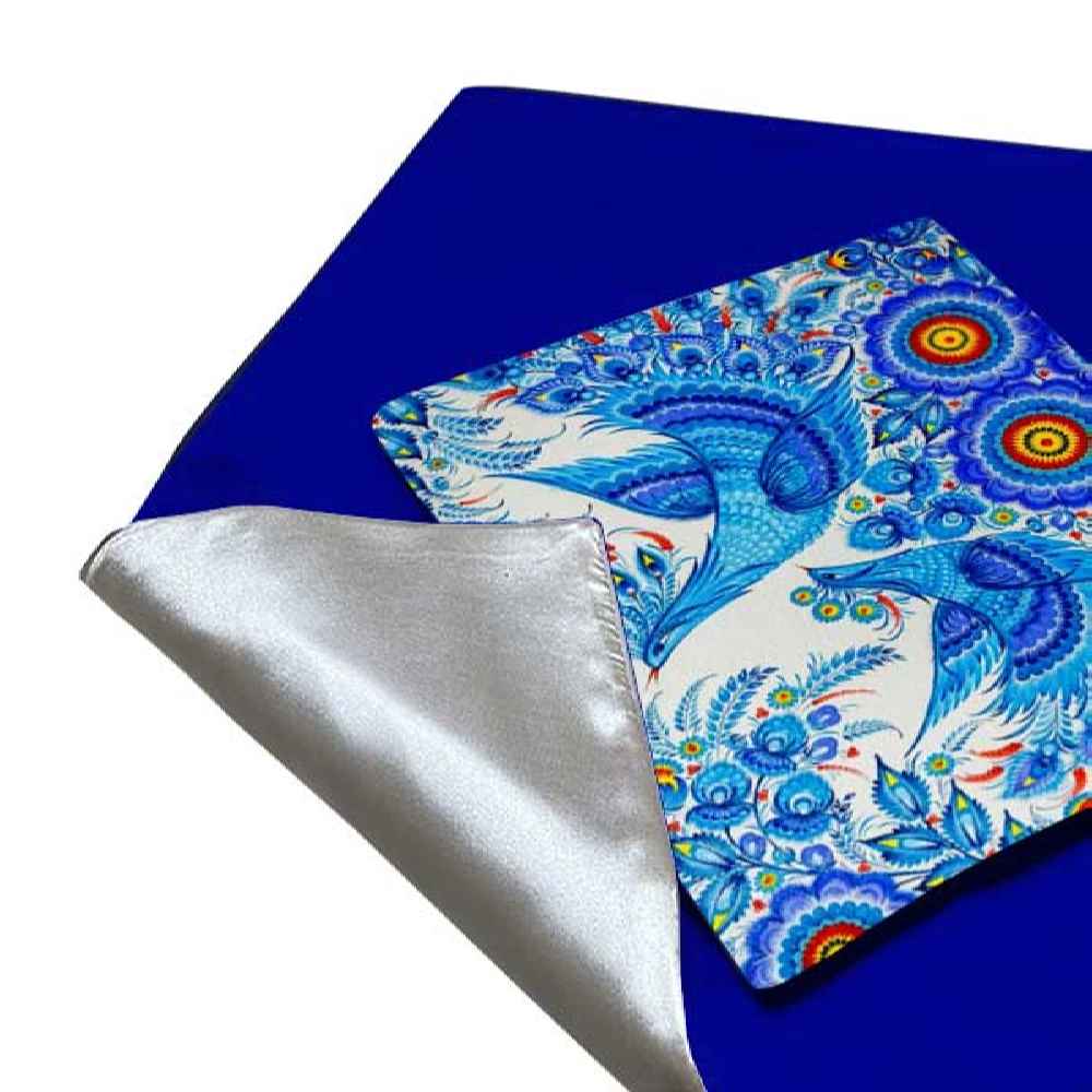 Fluwelen Reisgebedskleed – Donkerblauw Eslimi Design