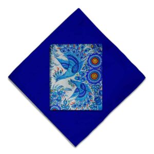 Fluwelen Reisgebedskleed – Donkerblauw Eslimi Design